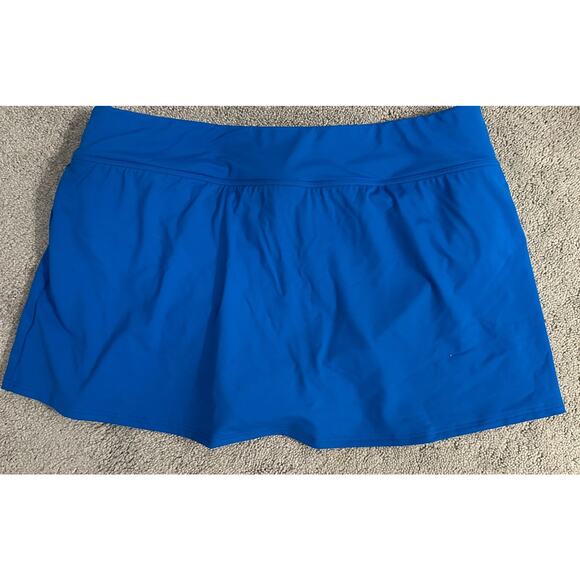 EUC Lands End Swimsuit Sz 14 Tankini Top & Swim Skirt Set Blue Tie Dye Stripe - Picture 11 of 11